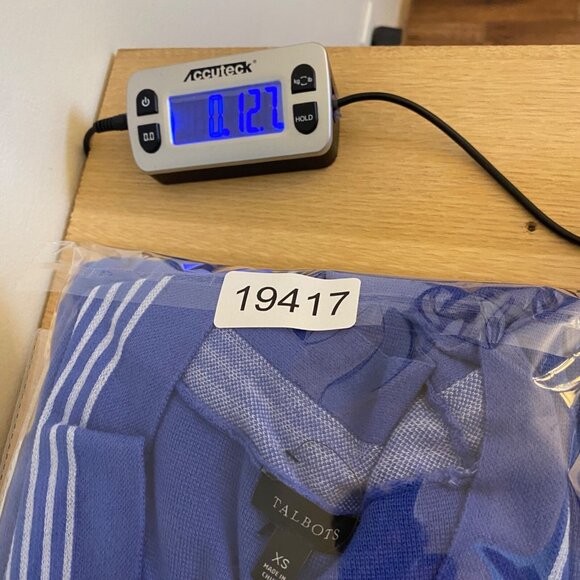 Talbots Sweater Womens Extra Small Blue Open Cardigan Stretch Knit Pocket Casual - Picture 10 of 10